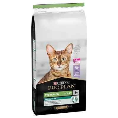 14kg PURINA PRO PLAN Sterilised Adult Renal Plus saumon pour chat (4 variantes)