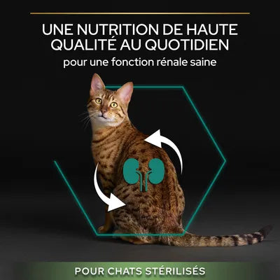14kg PURINA PRO PLAN Sterilised Adult Renal Plus saumon pour chat (4 variantes)