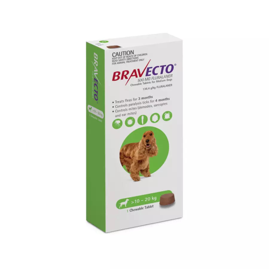 une boite de bravecto chien vert